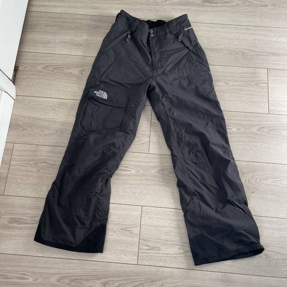 The Northern Face Girl's Black 100% Nylon Belt Loops w/ Pockets Ski Pant Size L